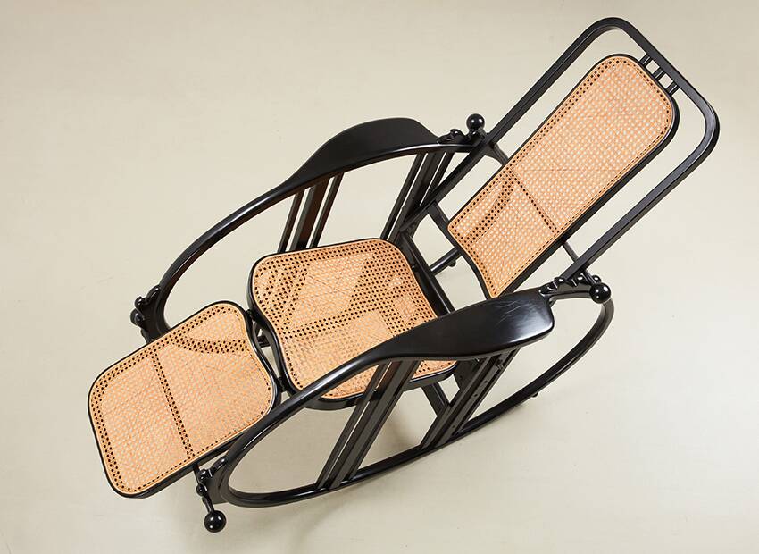 Fauteuil à bascule « Egg » de Max Fabiani, modèle 267 pour Witmann (Attrib.), années 1920/1980