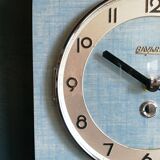 Clock formica vintage clock square wall silent "Blue Silver Sky"
