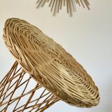 Table d'appoint en rotin / bambou années 1960-1970