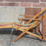 Vintage deckchair, lounge chair or chaise longue