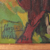 Oil on canvas influence of martin brothers