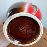 Red-Brown Verceram Vase Model 6390-28, French Mid-Century Modern Art Pottery from the 1960s