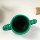 Vase vert Vallauris vintage anses torsadées