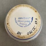 “Henriot Quimper” vase, ceramic flowers, 1970s