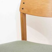 Scandinavian style bistro chair in oak and green