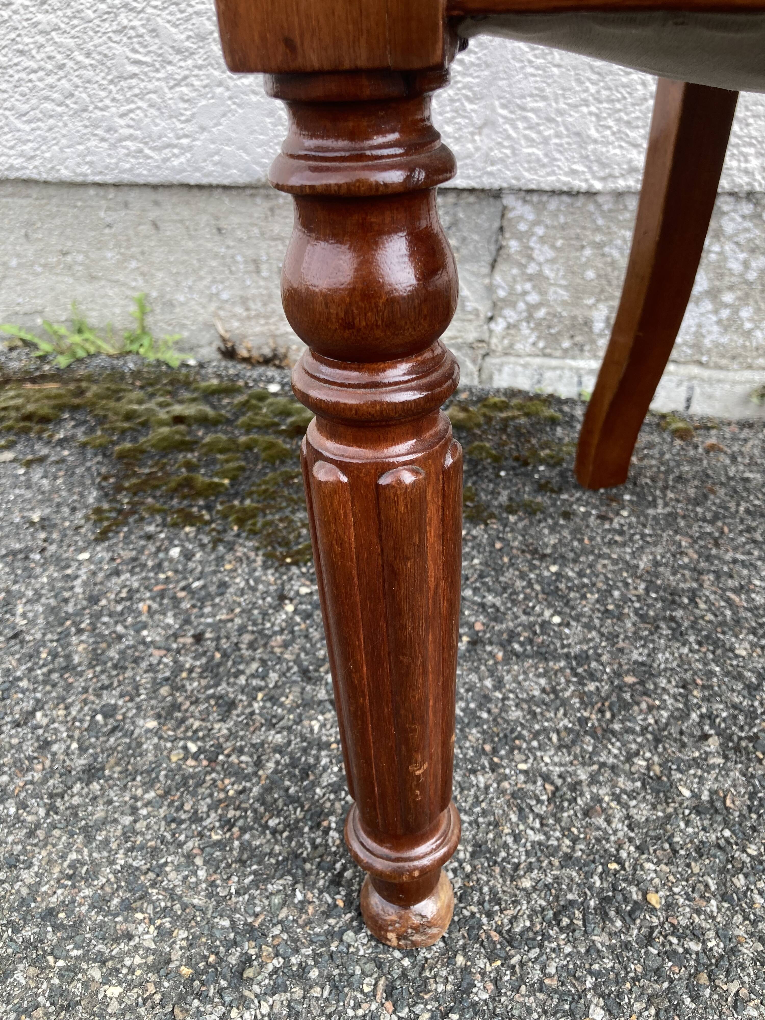 19th-century mahogany office chair