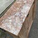 Art Deco vintage Parisian buffet renovated in solid wood and pink marble 123cm