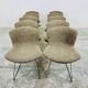 Set of 10 Wire chairs by Harry Bertoia for Knoll