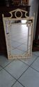 Vintage white faux bamboo mirror