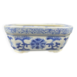 Chinese decorative planter - blue and white - vintage rectangular pot