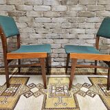 Pair of 1960 teak scandinavian chairs