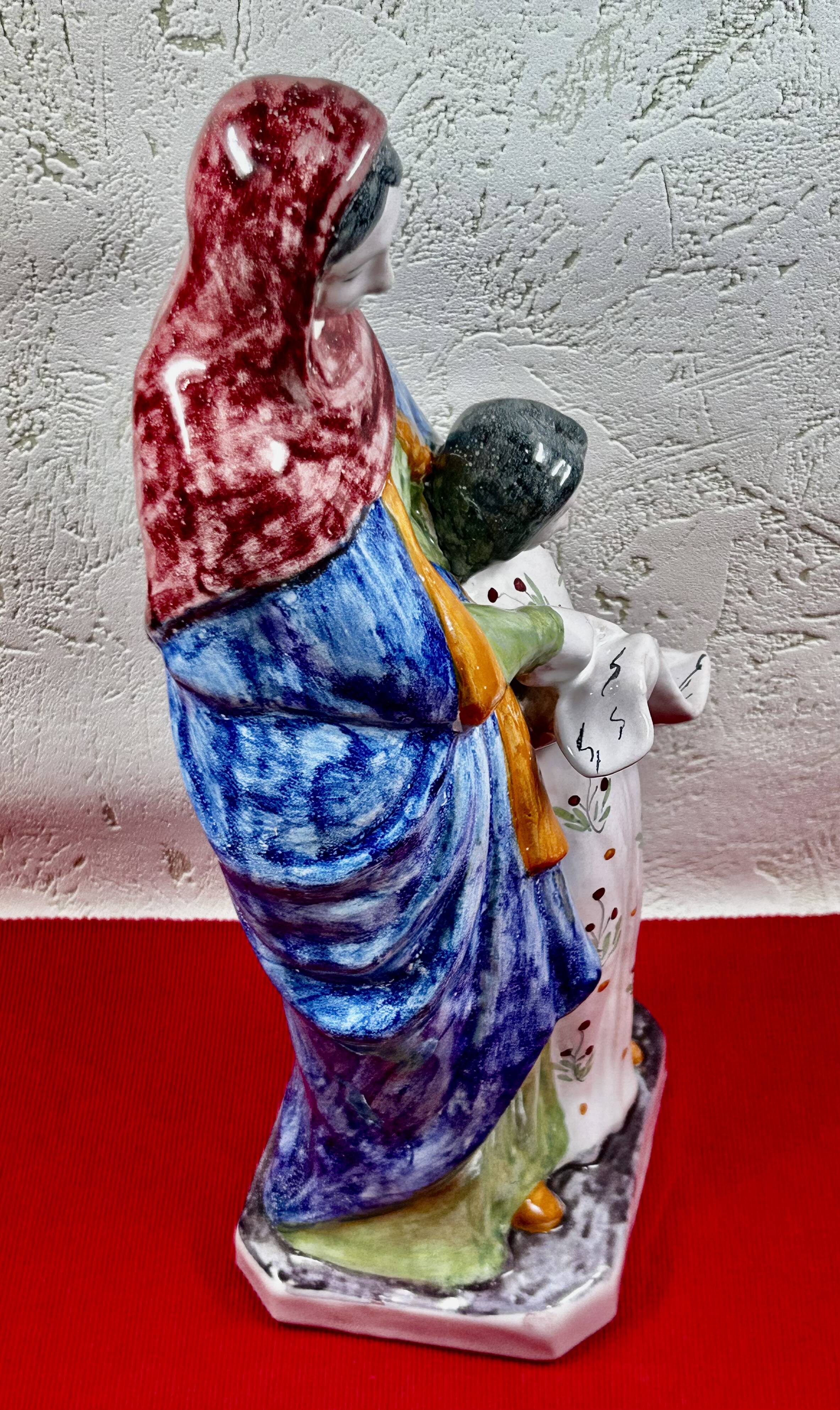 Large statue of Saint Anne Teaching the Virgin Mary to Read Malicorne 38cm