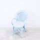 Nordic blue braided rattan armchair