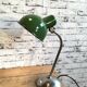 Vintage Industrial Green Enamel Desk Lamp, 1930s