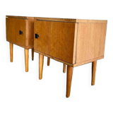 Set of 2 vintage bedside tables / mini cabinets