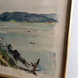 Watercolor by Georges Prestat River in Central African Republic