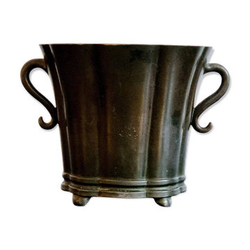 Danish metal vase Disko, by Just Andersen, 1920s/30s/Art Deco