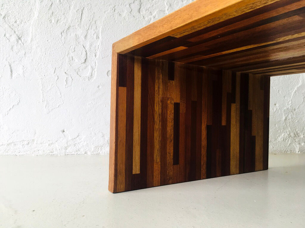 Table basse en bois divers années 1980