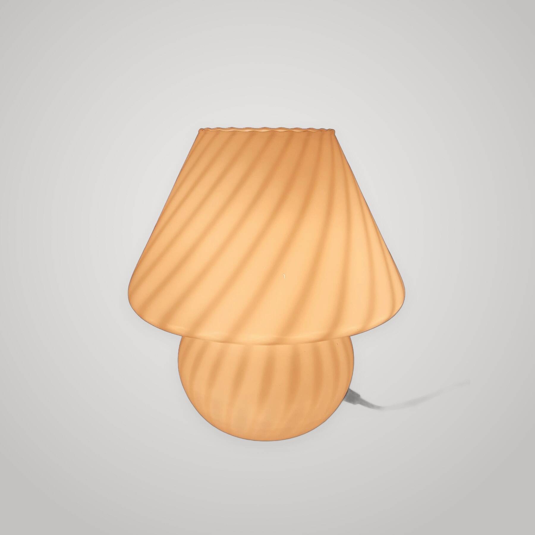 Lampe De Table Design Champignon En Verre De Murano Spirale Vintage Années