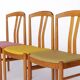 6 chaises Carl Ekström sur 12 – Chaise de salle à manger en teck, style suédois moderne du milieu du XXe siècle