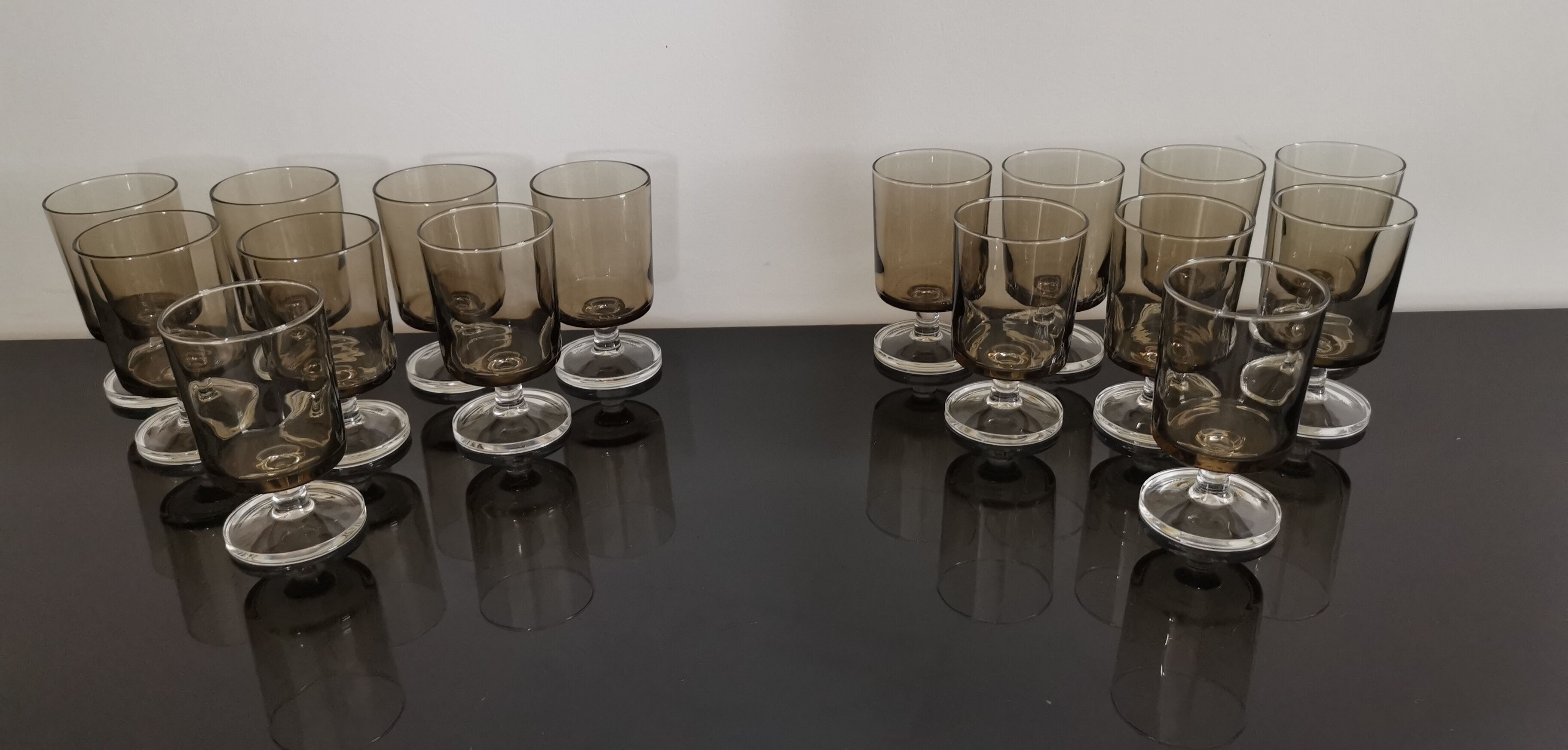 Set of 8 glasses of white wine Cavalier Luminarc smoked vintage