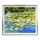 Huile sur toile Nymphéas par H. Hess, années 1980