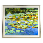 H.Hess, Water Lilies, 1980s, Oil on Canvas