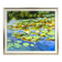Huile sur toile Nymphéas par H. Hess, années 1980