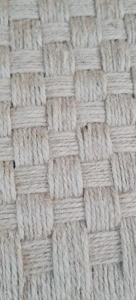 Vintage handmade wooden stool and rope