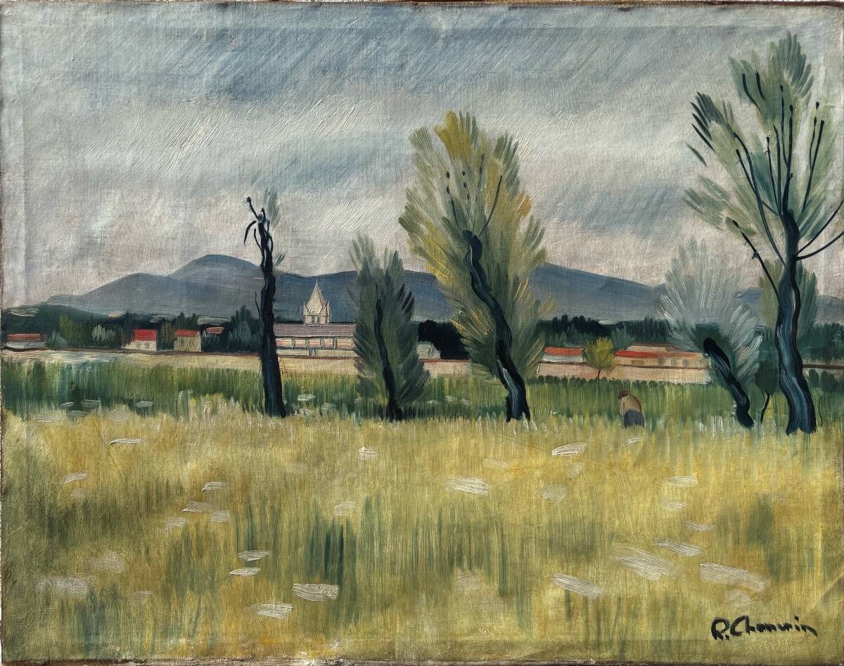 Landscape painting by rené chancrin (1911-1981)