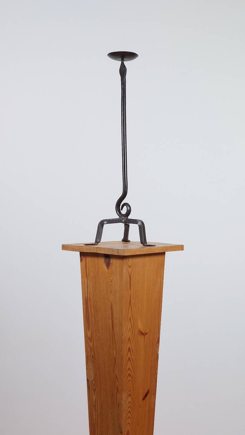 Vintage brutalist candlestick handcrafted with playful decor.