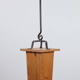 Vintage brutalist candlestick handcrafted with playful decor.