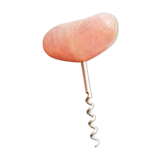 Rose quartz corkscrew