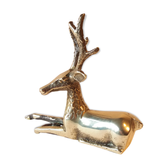 Cerf laiton doré vintage