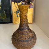 Golden yellow ochre Accolay ceramic vase