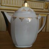 Teapot Porcelain M-S gold decoration, ART DECO
