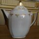 Théière porcelaine m&s décor or art deco