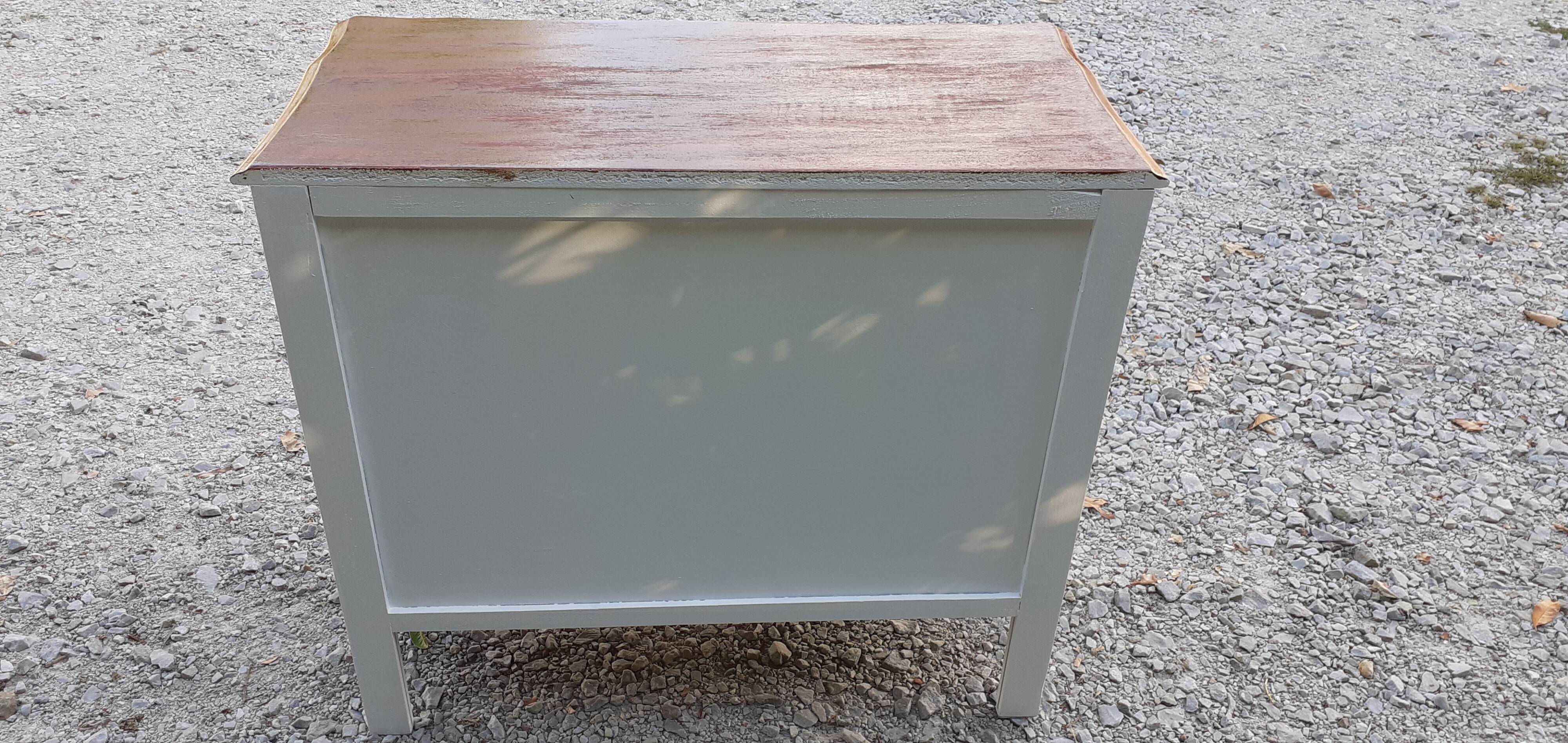 Dresser 3 drawers louis XV style white