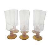 Set of 6 vintage champagne flutes