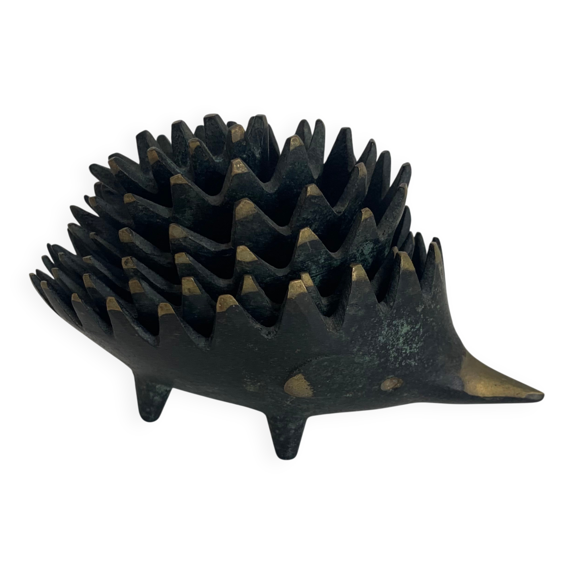 Vintage 1950 hedgehog ashtrays by Walter Bosse for Hertha Baller