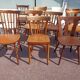 Set of 18 mismatched wooden bistro chairs - vintage