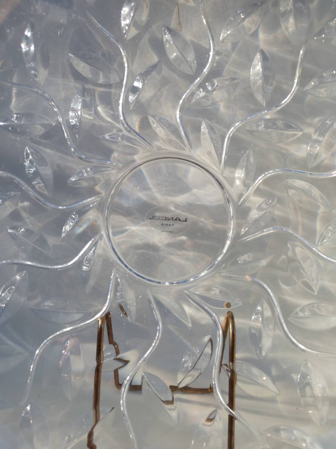 Lancel Paris crystal dish. 1980s.