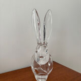 Rabbit crystal catchall from Vannes – vintage crystal figurine –
