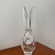 Rabbit crystal catchall from Vannes – vintage crystal figurine –