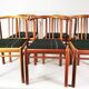 Ensemble de 6 chaises en teck, style Mid-Century, Danemark, années 1970.