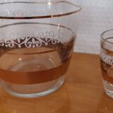 Complete Arques crystal liqueur service, carafe and glasses
