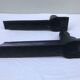 Former Egyptian cast-iron chenet in vintage black metal