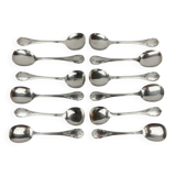 Set of 12 Christofle Marly ice cream spoons – new in blister pack, sealed original box.