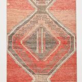 3x10 Peach Red Soft Vintage Turkish Runner Rug, 86x303Cm SK 20297