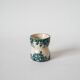 egg cup in blue Iron Earth late 19th century